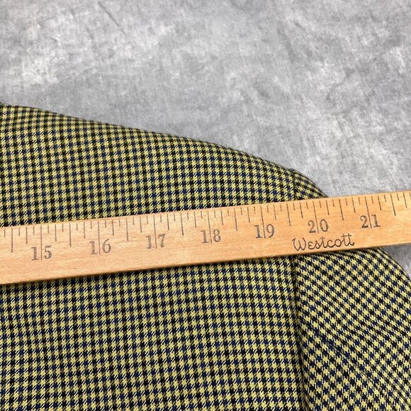 Daniel Blazer Men 44 Yellow Blue Houndstooth Classic Jacket VTG 80s‎ Hong Kong - Picture 7 of 13